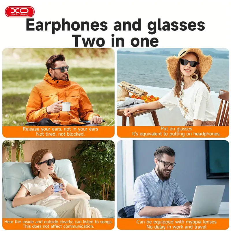 Audio Eyewear with Built-in Mic & Speakers