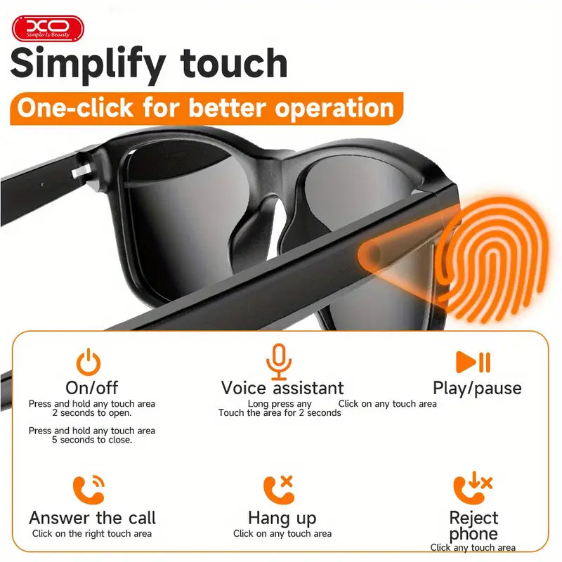 Audio Eyewear with Built-in Mic & Speakers
