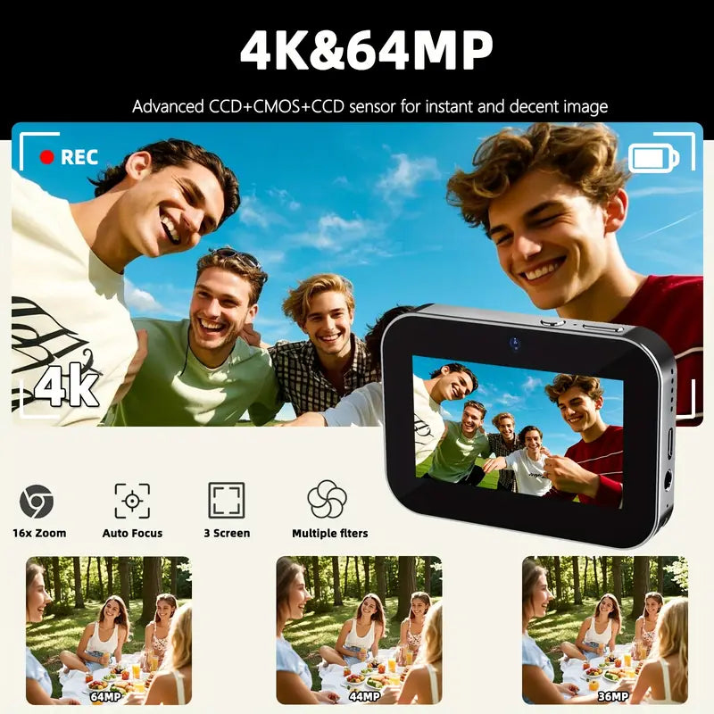 Ultra-Portable 4K Vlogging Camera