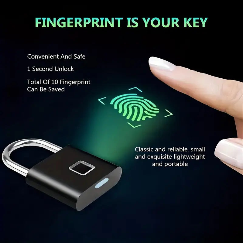 Waterproof Mini Smart Travel Fingerprint Padlock