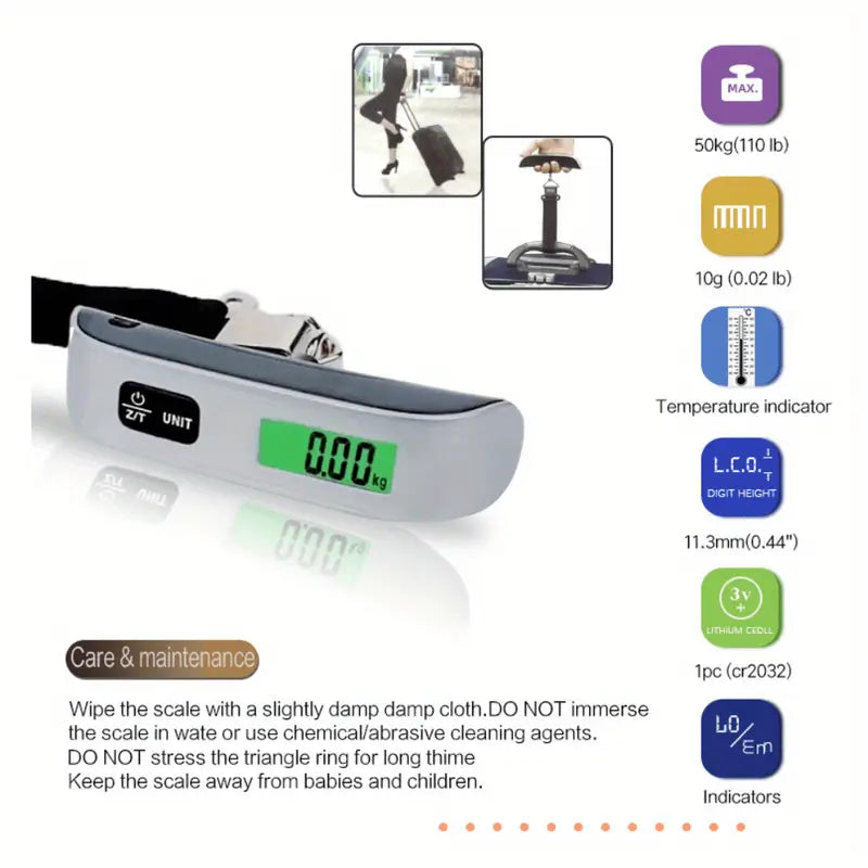 Portable T-Shaped Electronic Luggage Scale