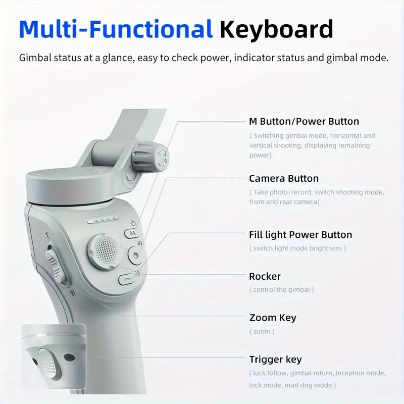 3-Axis AI Smartphone Gimbal Stabilizer